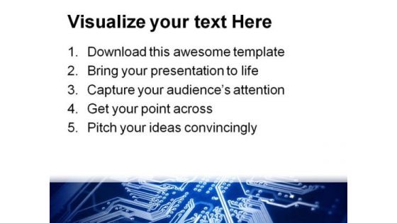 Blue Computer Mainboard Internet Template 1010