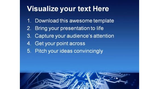 Blue Computer Mainboard Internet Template 1010