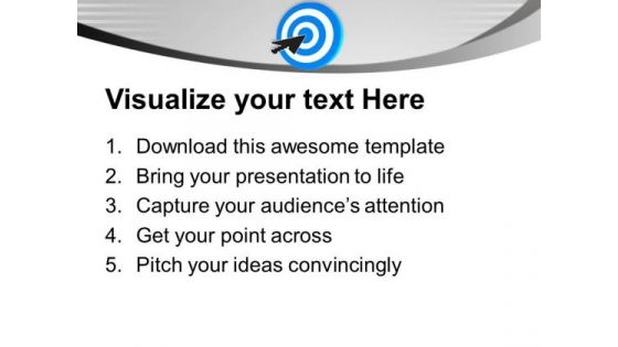 Blue Dart With Target Arrow PowerPoint Templates Ppt Backgrounds For Slides 0313