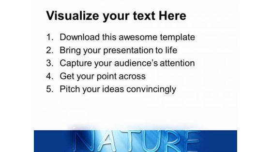 Blue Dew Drops Nature PowerPoint Templates And PowerPoint Themes 0312