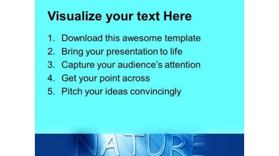Blue Dew Drops Nature PowerPoint Templates And PowerPoint Themes 0312