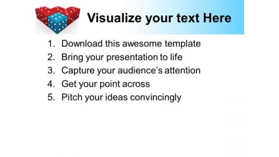 Blue Dice Winning Sports PowerPoint Templates And PowerPoint Themes 0612