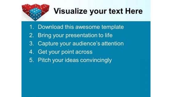 Blue Dice Winning Sports PowerPoint Templates And PowerPoint Themes 0612