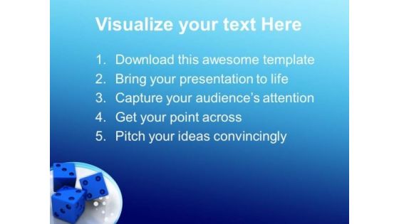 Blue Dices Finance Business PowerPoint Templates And PowerPoint Themes 0612