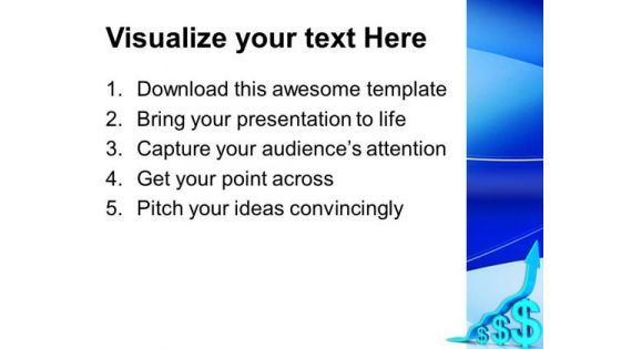 Blue Dollar Graph Up Business PowerPoint Templates And PowerPoint Themes 0712