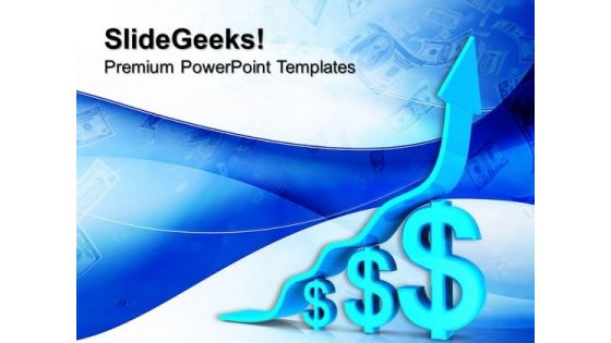 Blue Dollar Graph Up Business PowerPoint Templates And PowerPoint Themes 0712