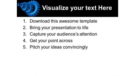 Blue Gear With Stylish Background PowerPoint Templates Ppt Backgrounds For Slides 0713