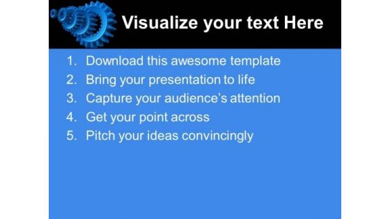 Blue Gear With Stylish Background PowerPoint Templates Ppt Backgrounds For Slides 0713