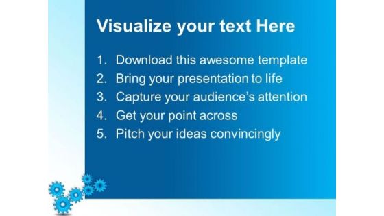 Blue Gears Communication PowerPoint Templates And PowerPoint Themes 0312