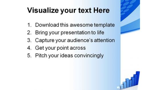 Blue Graph Business PowerPoint Backgrounds And Templates 1210