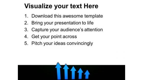 Blue Increasing Arrows Success PowerPoint Templates Ppt Backgrounds For Slides 0213