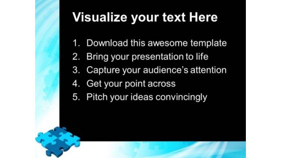 Blue Jigsaw Puzzles Business PowerPoint Templates And PowerPoint Themes 0612