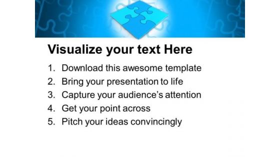 Blue Jigsaw Puzzles PowerPoint Templates And PowerPoint Themes 0712