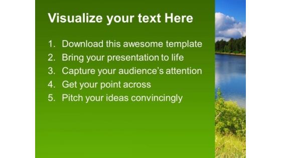 Blue Lake Nature PowerPoint Templates And PowerPoint Themes 0512