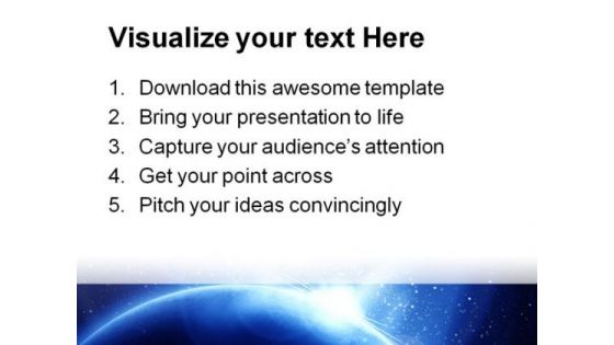 Blue Planet Science PowerPoint Template 1010