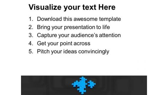 Blue Puzzles Making Solution Teamwork PowerPoint Templates Ppt Backgrounds For Slides 0213