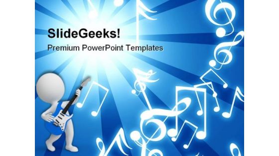 Blue Rays Entertainment Music PowerPoint Templates And PowerPoint Backgrounds 0511