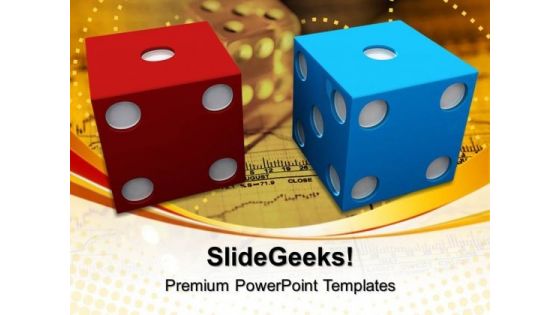 Blue Red Dice Marketing PowerPoint Templates And PowerPoint Themes 0712