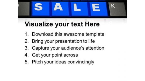 Blue Sale On Keyboard Computer PowerPoint Templates Ppt Backgrounds For Slides 1112