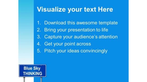 Blue Sky Thinking Business PowerPoint Templates And PowerPoint Themes 0412