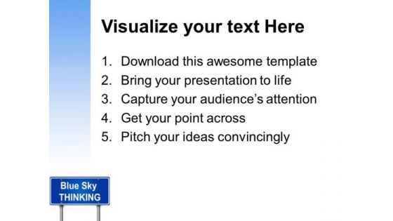 Blue Sky Thinking Signpost Metaphor PowerPoint Templates And PowerPoint Themes 0312