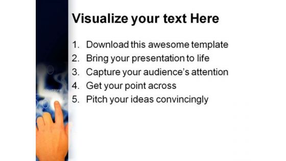 Blue Solutions Business PowerPoint Background And Template 1210