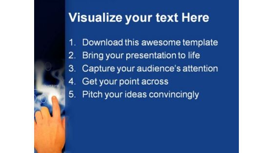 Blue Solutions Business PowerPoint Background And Template 1210