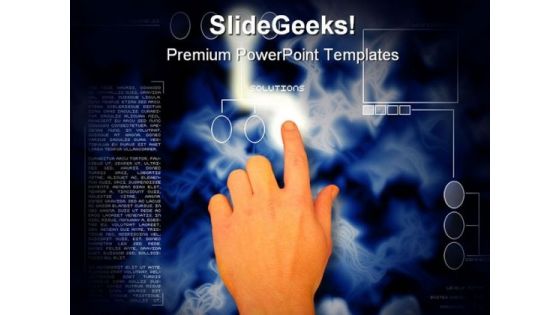 Blue Solutions Business PowerPoint Background And Template 1210