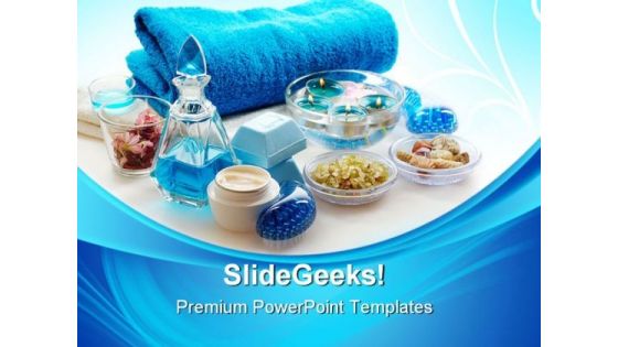 Blue Spa Lifestyle PowerPoint Templates And PowerPoint Backgrounds 0311