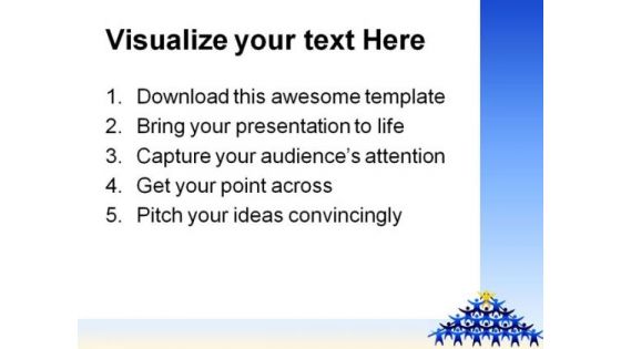 Blue Team Follows Leadership PowerPoint Templates And PowerPoint Backgrounds 0611