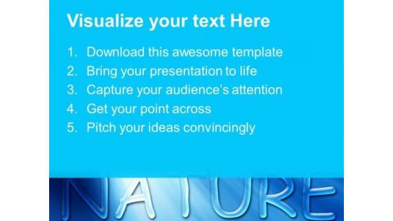 Blue Water Drops Nature Beauty PowerPoint Templates And PowerPoint Themes 0412