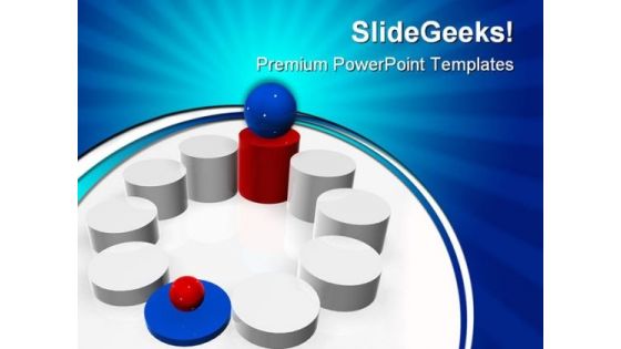 Blue Winner Competition PowerPoint Themes And PowerPoint Slides 0611