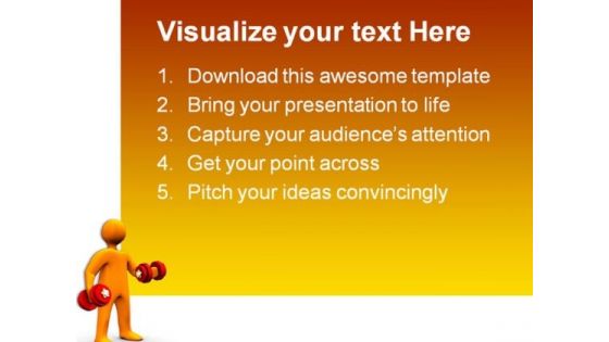 Body Building Health PowerPoint Themes And PowerPoint Slides 0411