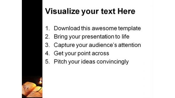Book And Candle Religion PowerPoint Template 1110