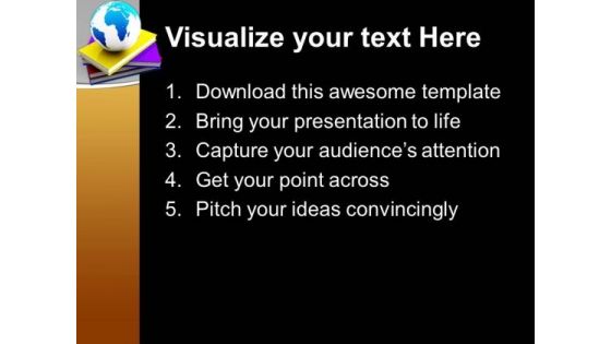 Book And Globe Education PowerPoint Templates And PowerPoint Themes 0912