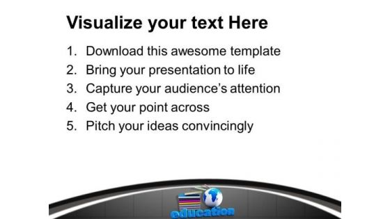 Book And Mini Global Education Global Issues PowerPoint Templates Ppt Backgrounds For Slides 0113
