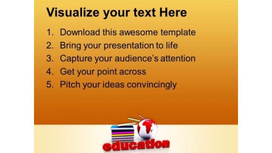 Book And Mini Global Education PowerPoint Templates And PowerPoint Themes 1012