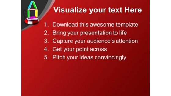 Book House On Lifesaver PowerPoint Templates Ppt Backgrounds For Slides 1212