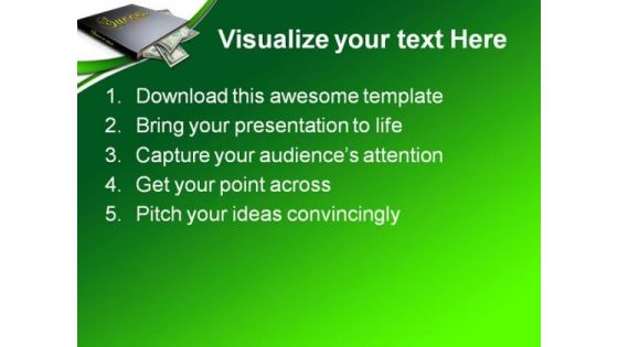 Book Of Success Money PowerPoint Templates And PowerPoint Backgrounds 0511
