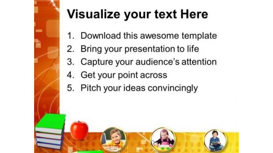 Book With Apple Education PowerPoint Templates And PowerPoint Themes 0812