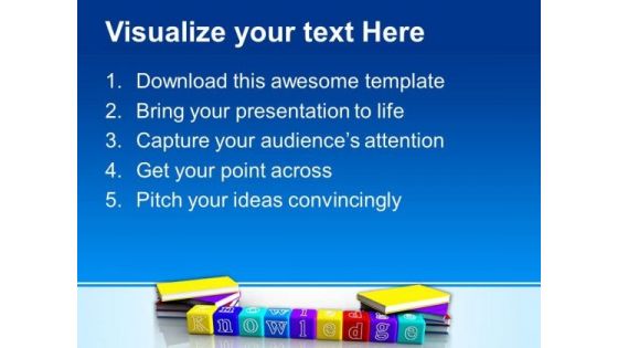 Books And Alphabet Metaphor PowerPoint Templates And PowerPoint Themes 0812