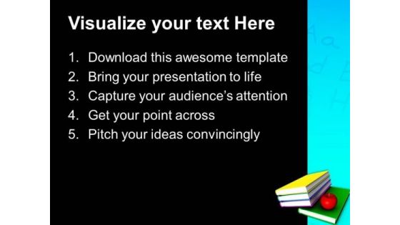 Books And Apple Education PowerPoint Templates And PowerPoint Themes 0912