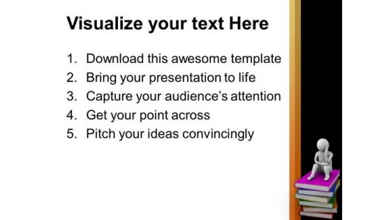 Books Are Our True Friends Education Theme PowerPoint Templates Ppt Backgrounds For Slides 0413
