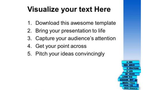 Books Of Different Business Concepts PowerPoint Templates Ppt Backgrounds For Slides 0713