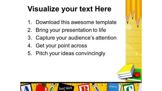Books With Child Education PowerPoint Templates And PowerPoint Themes 1112