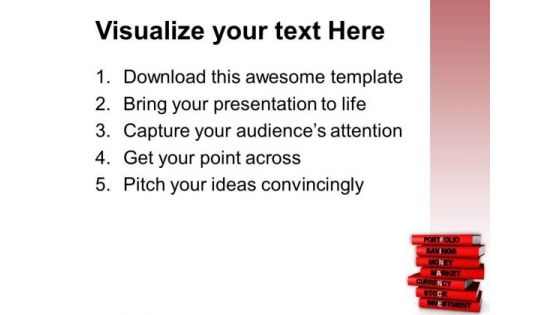 Books With Financial Terms PowerPoint Templates Ppt Backgrounds For Slides 0713