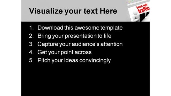 Boost Web Traffic Internet PowerPoint Themes And PowerPoint Slides 0511