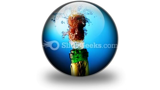 Bottle Of Champagne PowerPoint Icon C