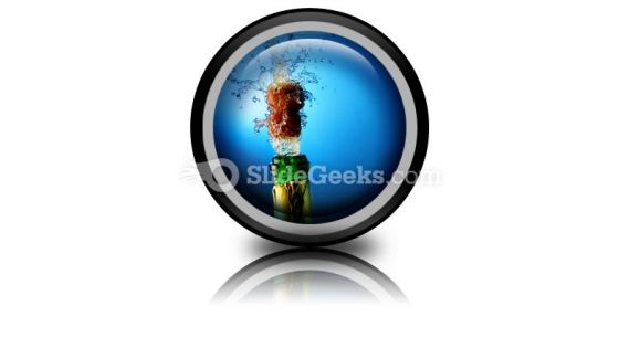 Bottle Of Champagne PowerPoint Icon Cc
