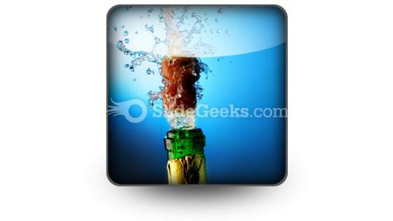 Bottle Of Champagne PowerPoint Icon S